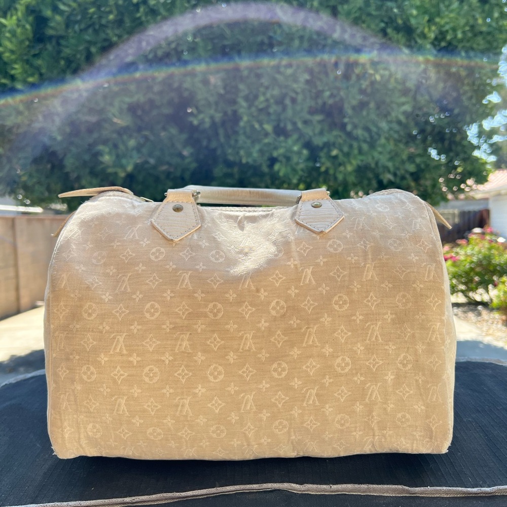 🤍 Louis Vuitton Monogram Mini Lin Speedy 30 in Dune - Picture 6 of 15